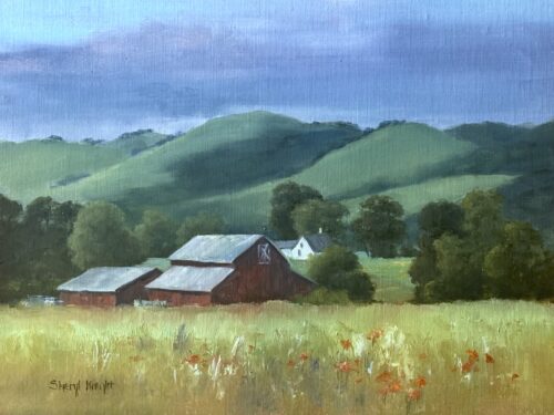 Red Barn In Spring