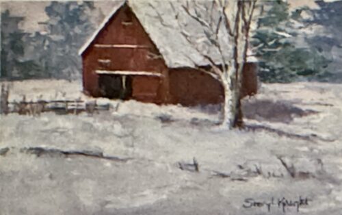 Red Barn in Winter
